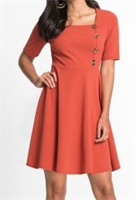 Kleid kurz Baumwolle, Wolle, Synth.