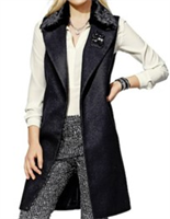 Veston, lang, Cashmere, Leinen, Seide